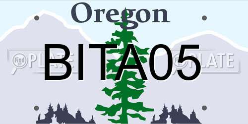 BITA05 Oregon License Plate