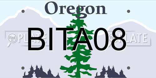 BITA08 Oregon License Plate