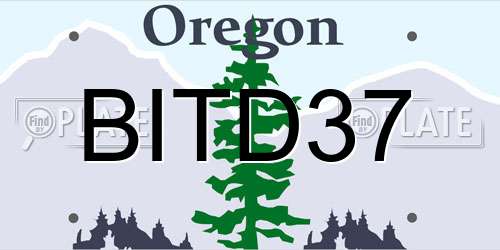 BITD37 Oregon License Plate