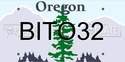 BITO32 Oregon License Plate