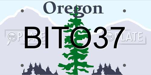BITO37 Oregon License Plate
