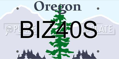 BIZ40S Oregon License Plate