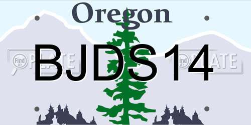 BJDS14 Oregon License Plate
