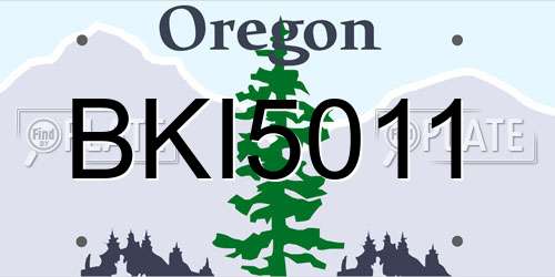 BKI5011 Oregon License Plate