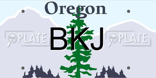 BKJ Oregon License Plate