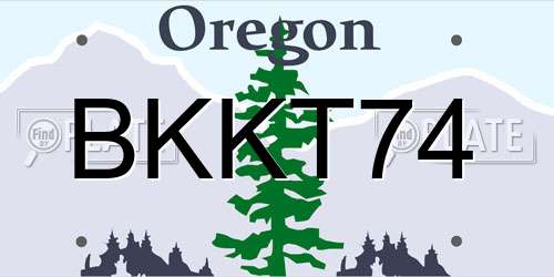 BKKT74 Oregon License Plate