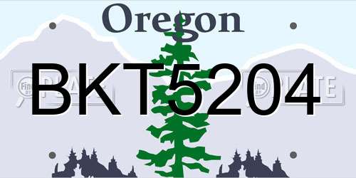 BKT5204 Oregon License Plate