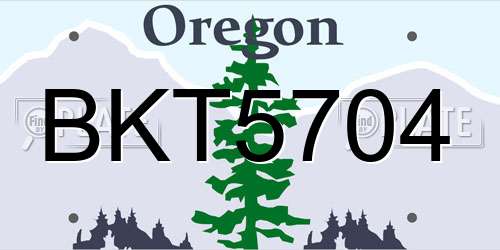 BKT5704 Oregon License Plate