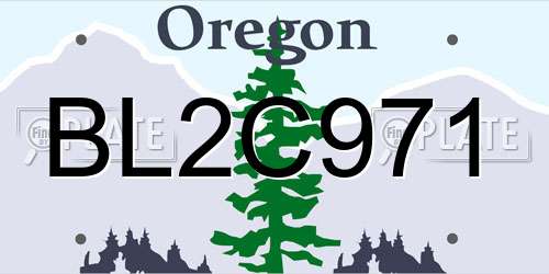 BL2C971 Oregon License Plate