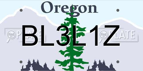 BL3L1Z Oregon License Plate