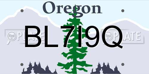 BL7I9Q Oregon License Plate