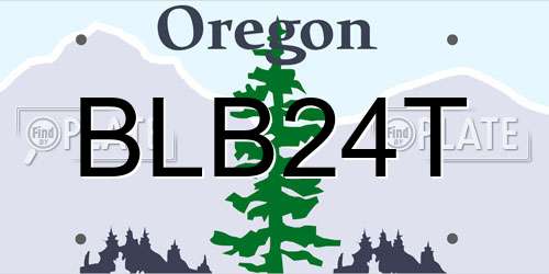 BLB24T Oregon License Plate