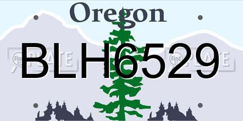 BLH6529 Oregon License Plate