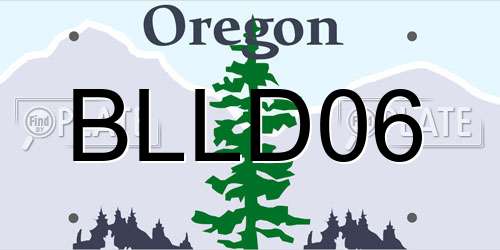 BLLD06 Oregon License Plate