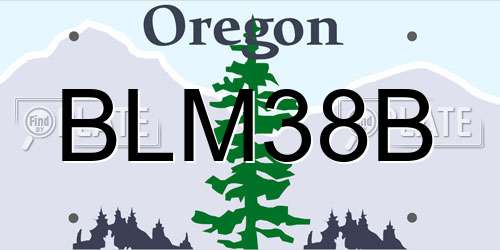 BLM38B Oregon License Plate