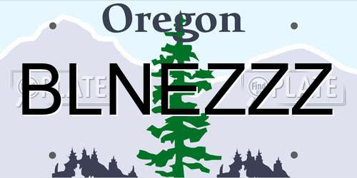 BLNEZZZ Oregon License Plate