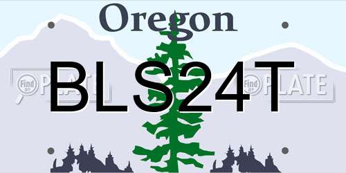 BLS24T Oregon License Plate