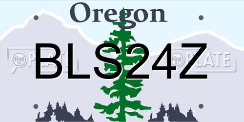 BLS24Z Oregon License Plate