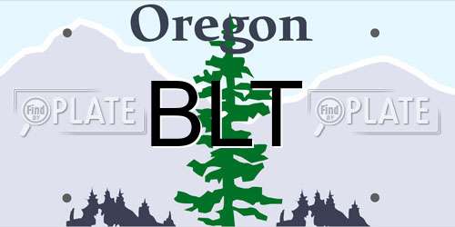BLT Oregon License Plate
