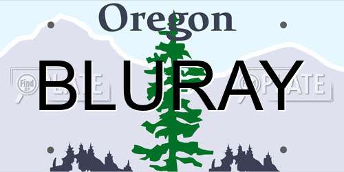 BLURAY Oregon License Plate