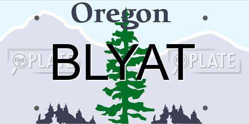 BLYAT Oregon License Plate
