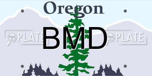 BMD Oregon License Plate