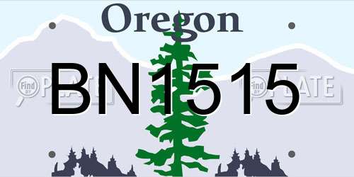 BN1515 Oregon License Plate