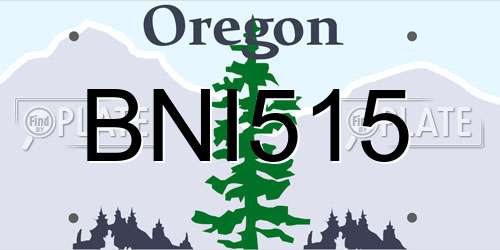BNI515 Oregon License Plate