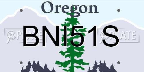 BNI51S Oregon License Plate