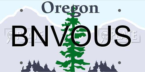 BNVOUS Oregon License Plate
