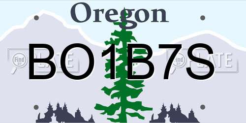 BO1B7S Oregon License Plate