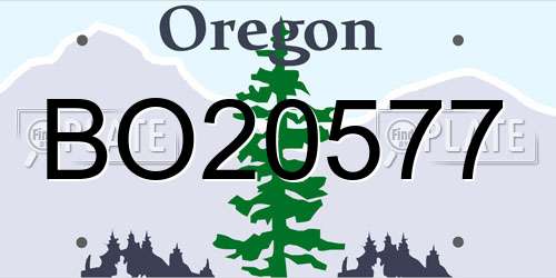 BO20577 Oregon License Plate