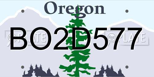 BO2D577 Oregon License Plate