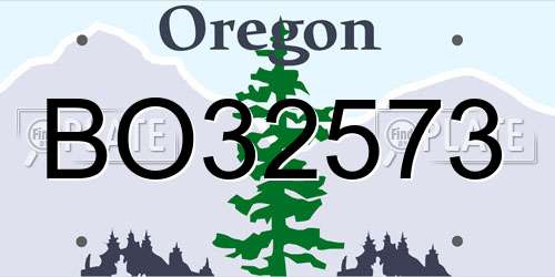 BO32573 Oregon License Plate