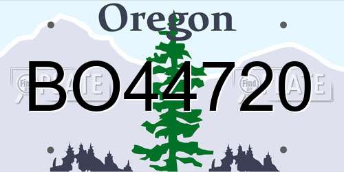 BO44720 Oregon License Plate