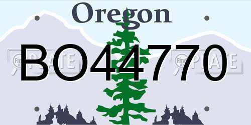 BO44770 Oregon License Plate