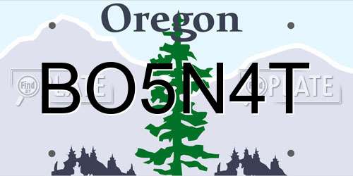 BO5N4T Oregon License Plate