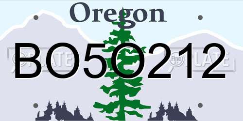 BO5O212 Oregon License Plate