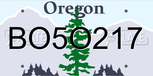 BO5O217 Oregon License Plate
