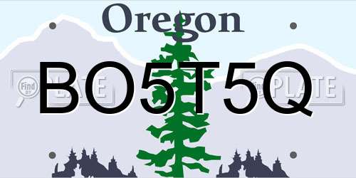 BO5T5Q Oregon License Plate