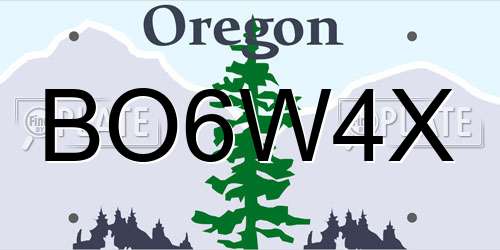 BO6W4X Oregon License Plate