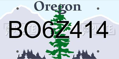BO6Z414 Oregon License Plate