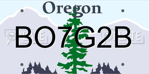 BO7G2B Oregon License Plate