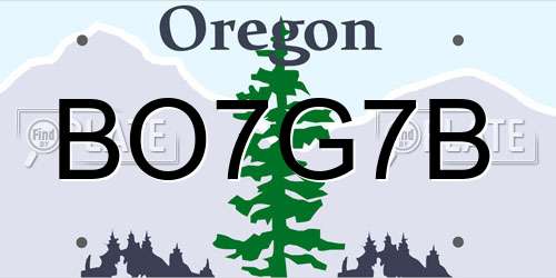 BO7G7B Oregon License Plate