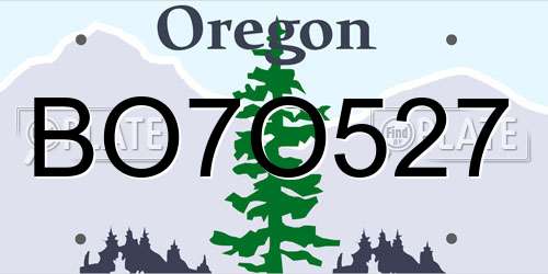 BO7O527 Oregon License Plate