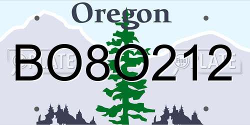 BO8O212 Oregon License Plate