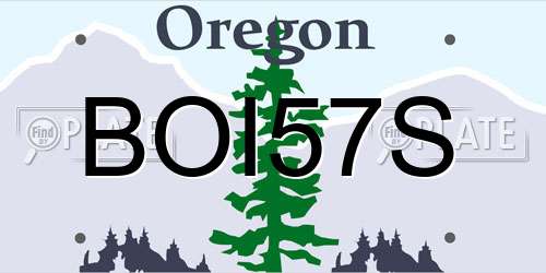 BOI57S Oregon License Plate