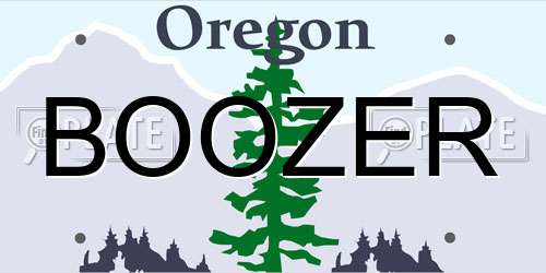 BOOZER Oregon License Plate