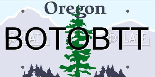 BOTOBTT Oregon License Plate