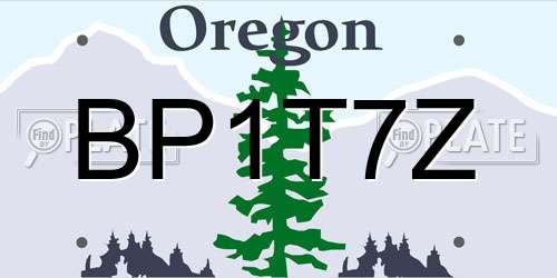 BP1T7Z Oregon License Plate